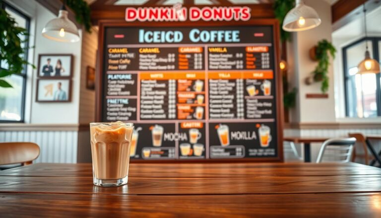 Dunkin Donuts Iced Coffee Menu
